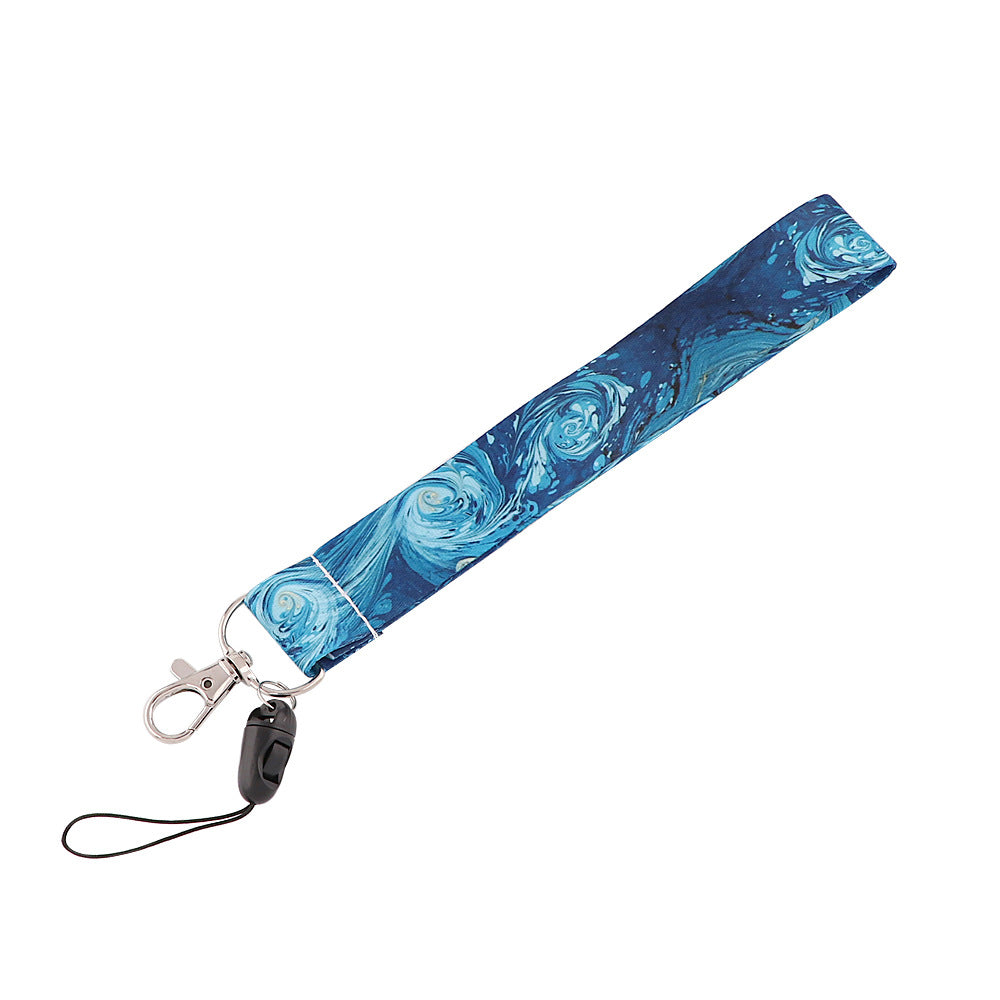 Wholesale Polyester Sunflower Starry Sky Short Mobile Phone Lanyard Keychain